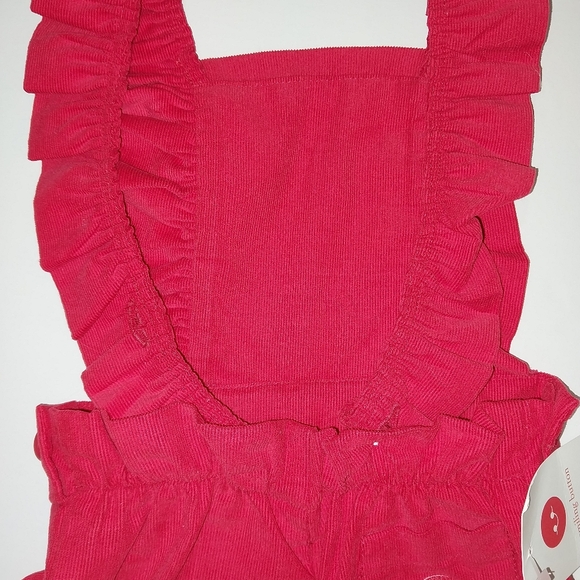 Smiling Button Red Romper - Picture 7 of 10